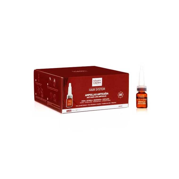 Martiderm Ampollas Anticaída Hair System 14 uds