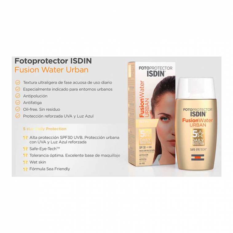 Isdin Fusion Water Urban SPF30 fotoprotector