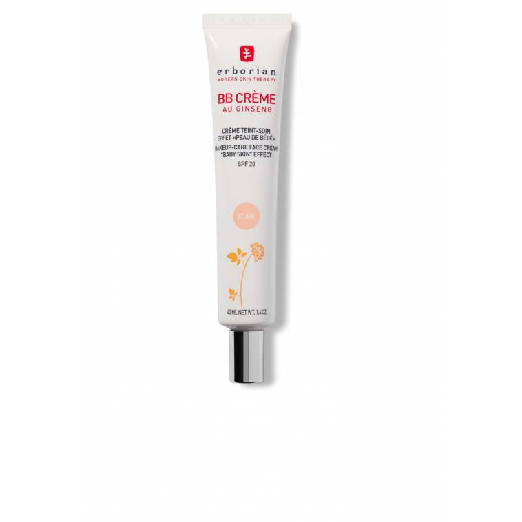 Erborian BB Cream - Base de maquillaje hidratante de cobertura media con FPS20 para piel irregular